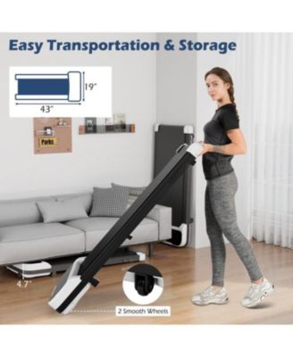 2.5HP Under Desk Treadmill with Remote Control and 3 Countdown Modes-White