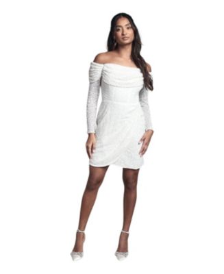 Coast Women's Bardot Long Sleeve Mini Dress - Macy's