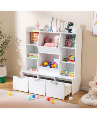 47 Kids Bookcase and Toy Storage Organizer Cabinet