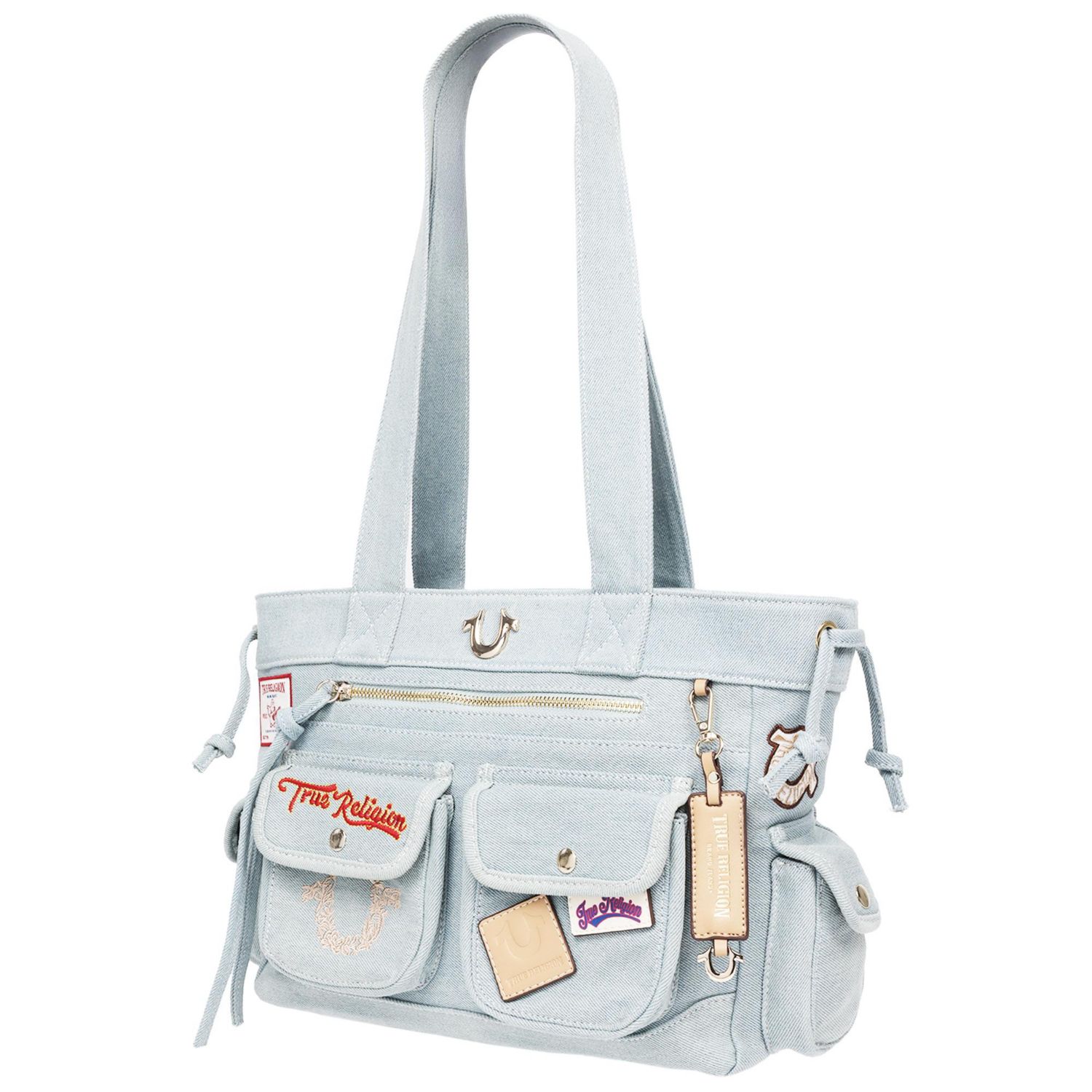 Multi-Patch Denim Tote
