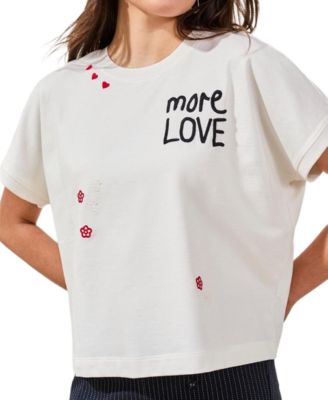 Women's Crew Neck Cap-Sleeve Top