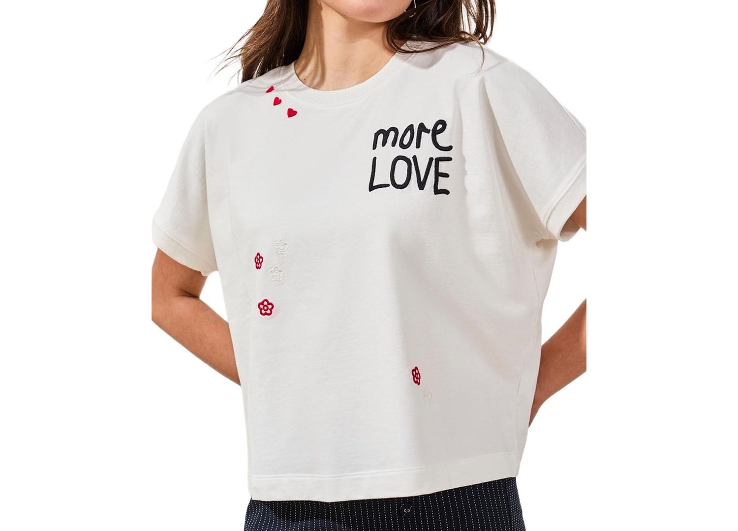 Women's Crew Neck Cap-Sleeve Top