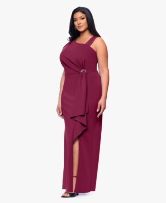 Plus Size Asymmetrical Sleeveless Ball Gown
