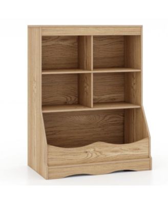 3-Tier Kids Bookcase with 5 Open Storage Compartments