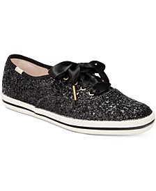 Glitter Lace-Up Sneakers