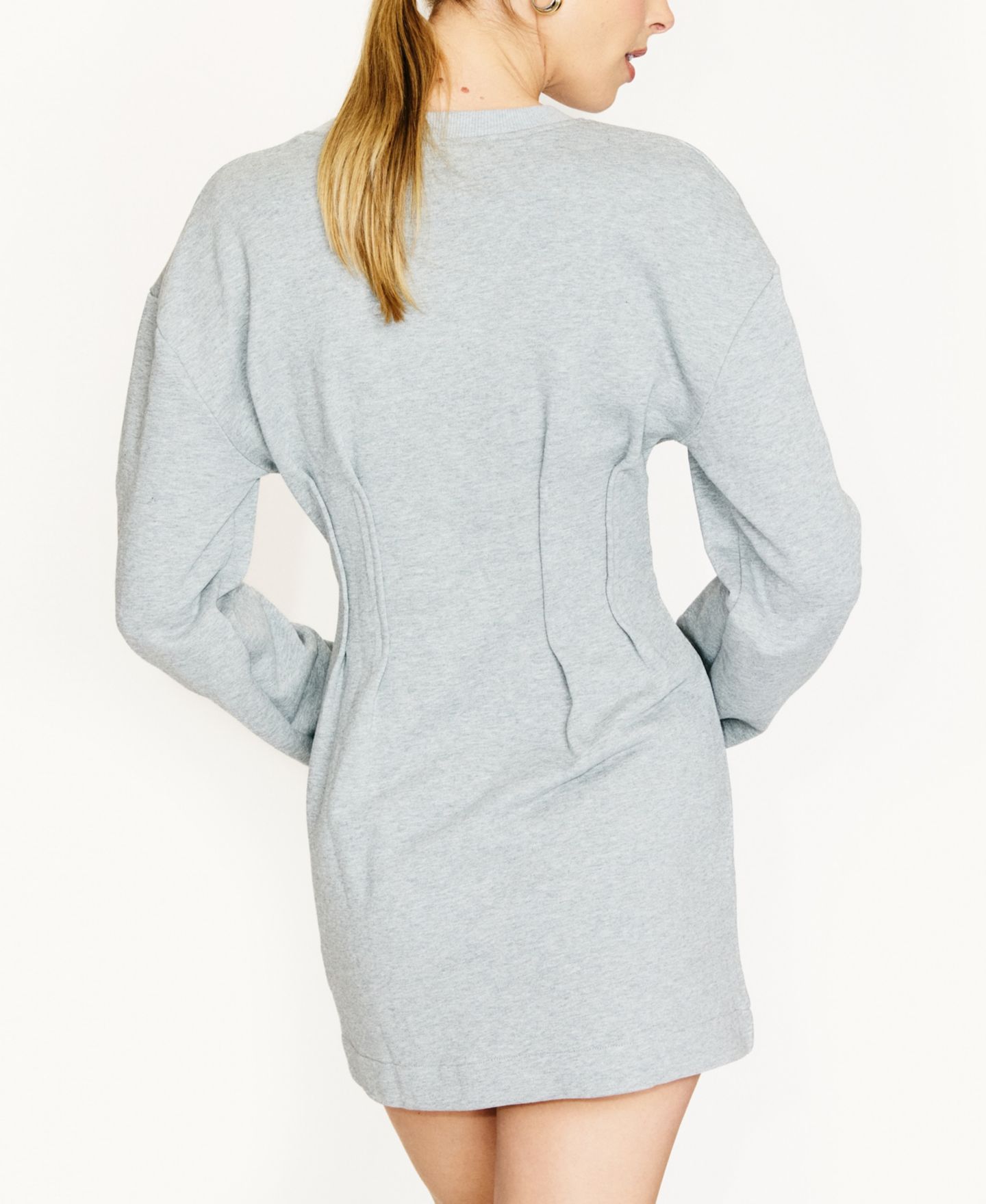 Женское платье Line & Dot Esryn Long-Sleeve Mini, цвет: Серый — фото 4