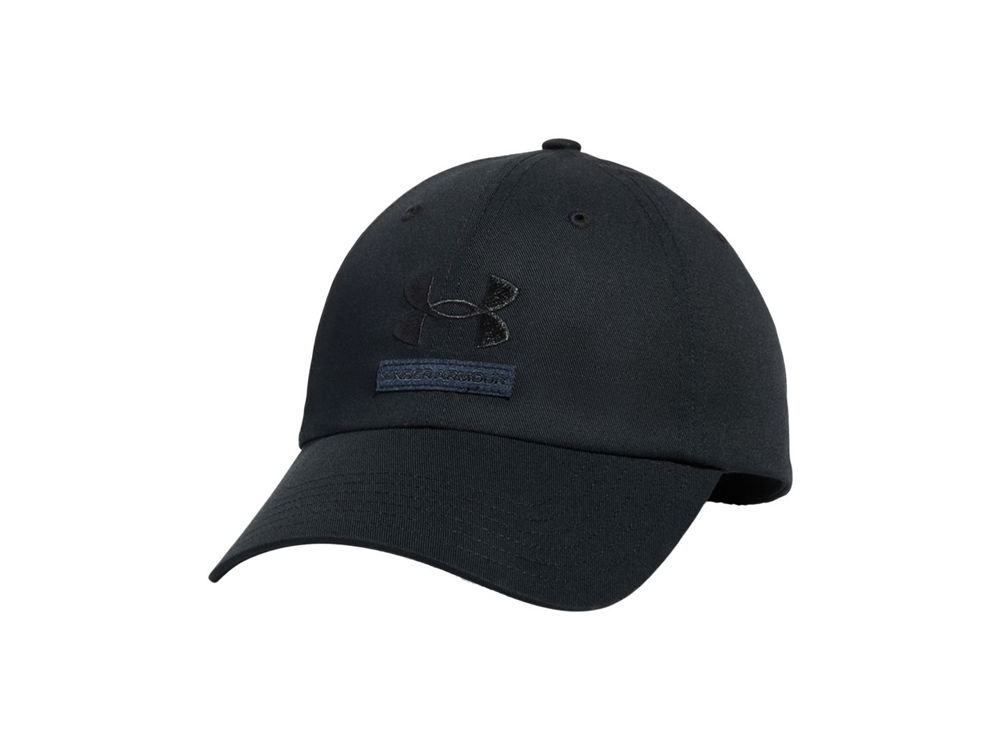 Мужской головной убор Under Armour Logo Embroidered Twill Hat, цвет: Чёрный, вариант 1 — фото 3