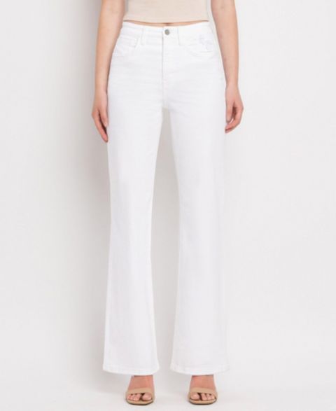 Женские джинсы Vervet Vintage-like Super High Rise Flare, цвет: Оптический белый