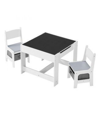 Slickblue Wooden Kids Table and 2 Chairs Set with Storage Space - Macy's