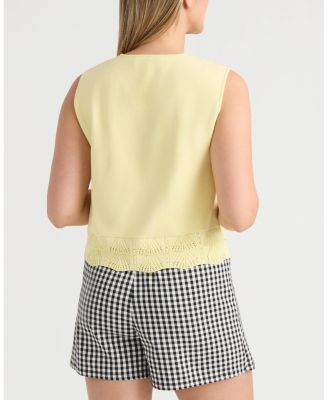 Women's Knit Vest with Pearl Detailing Sweater