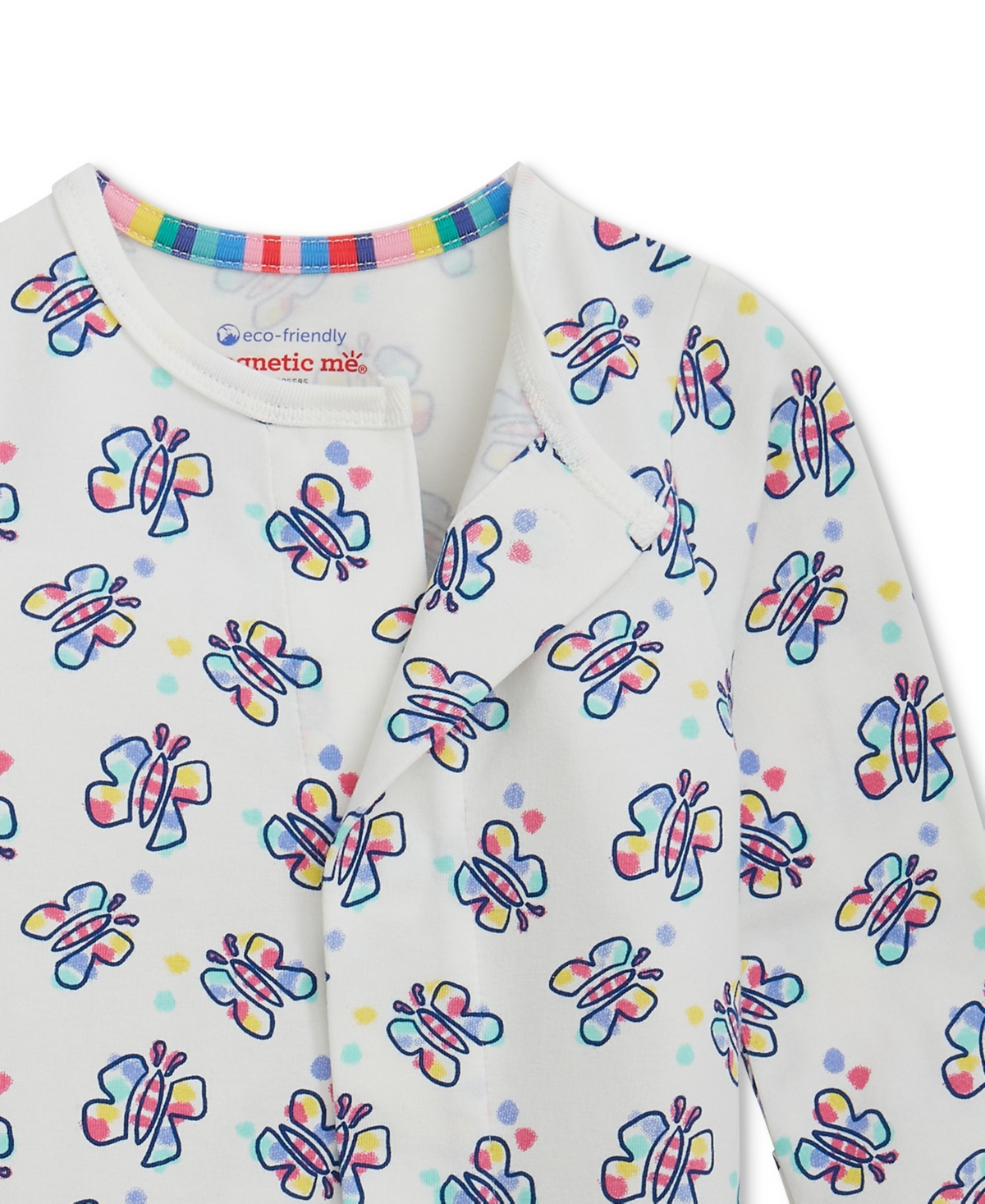 Magnetic Me Baby Girls' Long-Sleeve Striped-Print Coverall, 2- Pack