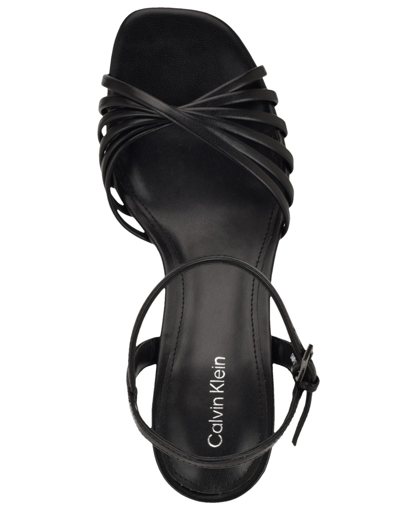 Женские сандалии Calvin Klein Izabella Strappy Kitten Heel Dress Sandals, цвет: Чёрный — фото 4