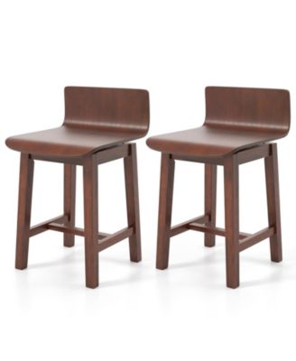 Swivel Dining Chair Set of 2 Farmhouse Wooden Kitchen Chairs Armless Side Chairs