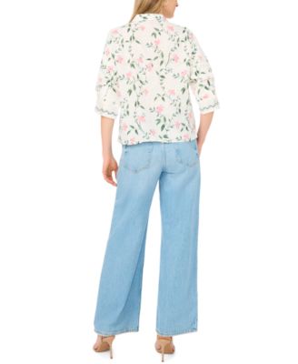 Women's Collared Button-Up Shirt