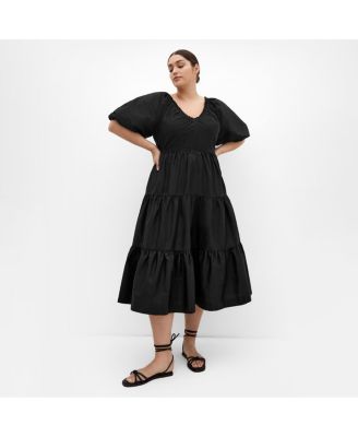 Women's Fantasy Puff Sleeve Midi Dress