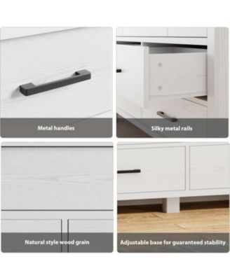 Dresser for Bedroom with 7 Drawers, Storage Chest of Drawers with Metal Handle, Wooden Dresser Organizer for Living Room,Closet,Entryway