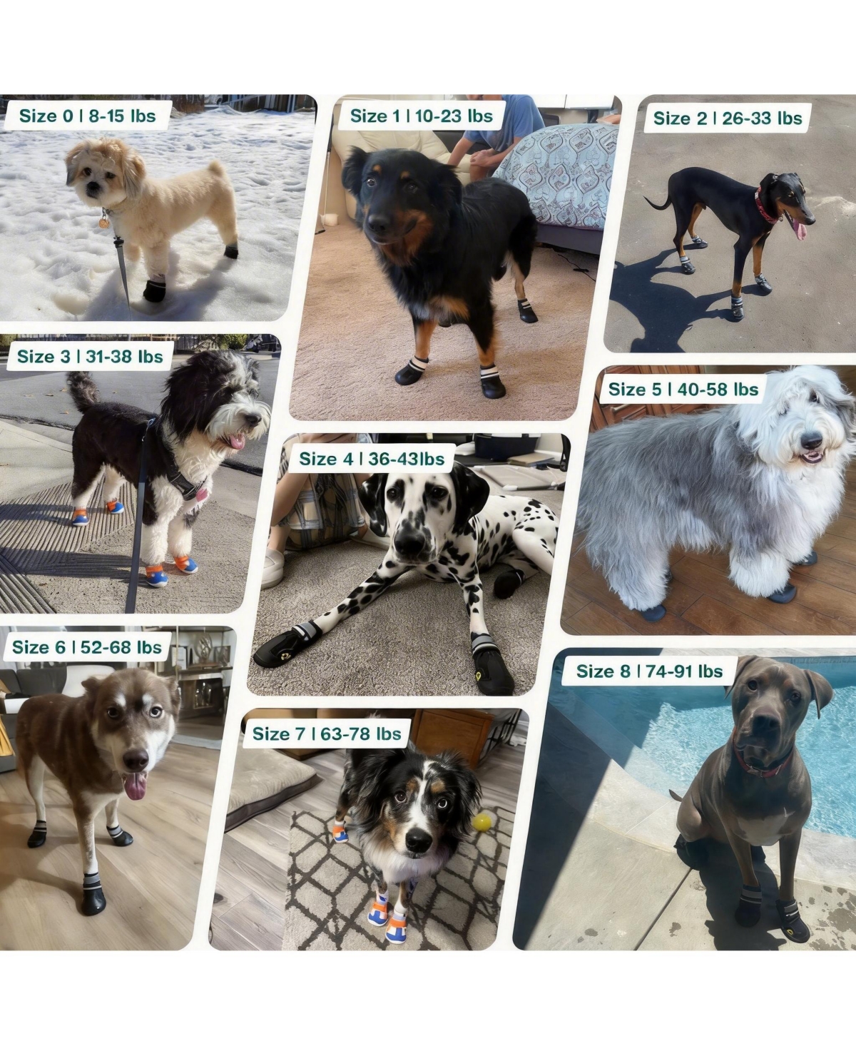 Aronkl Anti-slip Dog Boots for Large Dogs - Winter & Summer Protection