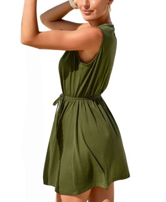 Women's Wish Me Luck Green Mini Beach Dress