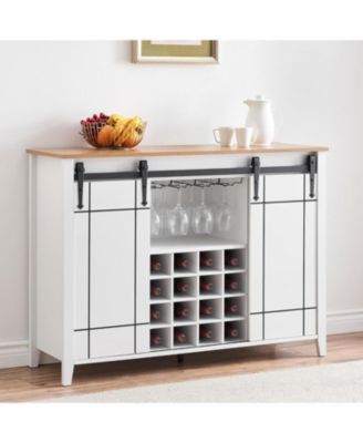 Coffee Bar Cabinet  Wine Glass Rack