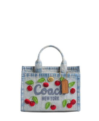 Cargo Mini Denim Cherry Embroidery Tote Bag 20