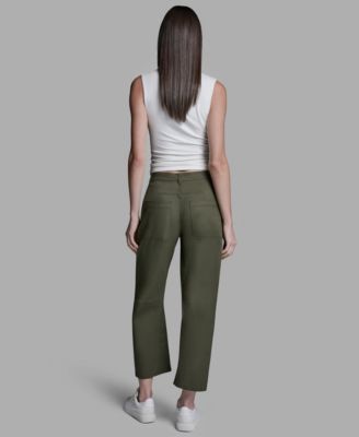 Women's Mid-Rise Pocket Detail Barrel Pants