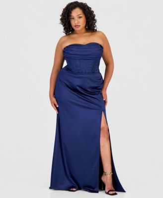 Trendy Plus Size Sweetheart-Neck Corset Gown