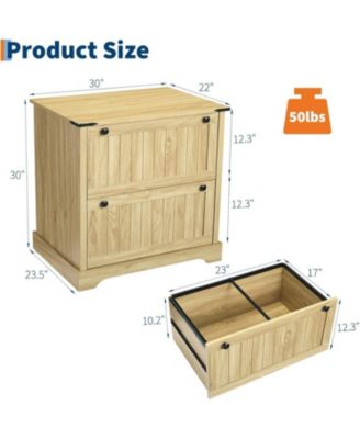 Farmhouse File Cabinets with 2 Drawers,30 in File Cabinets with Hanging File Folders for A4/Letter/Legal Size Documents