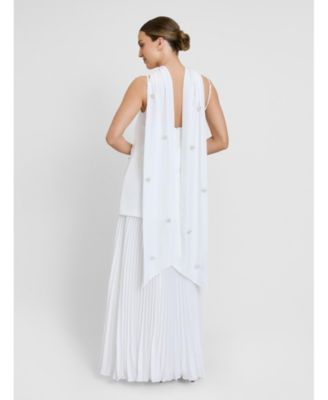 Women's Embellished Pearl Strappy Maxi Dress