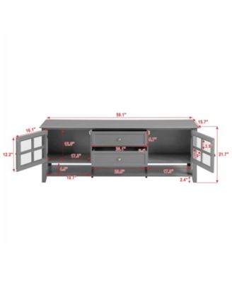 TV Stand for TVs up to 60", TV Cabinet with Modern Design, Media Console for Living Room, Bedroom