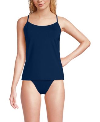 Women's D-Cup Tugless QuickDry Adjustable Strappy Back Tankini Top