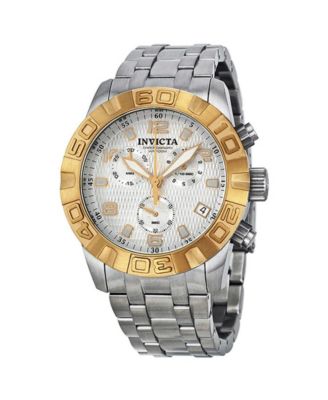 Men's 11454 Pro Diver Quartz Chronograph Silver Dial Watch