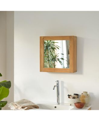 Jill 43 Wooden Bathroom Cabinet in Teak