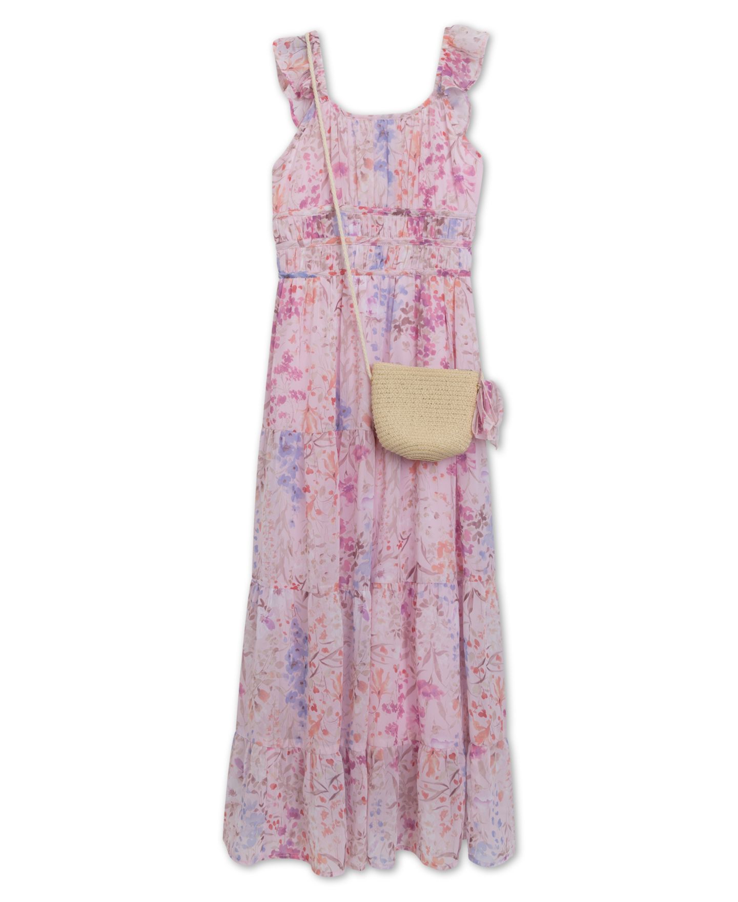Платье Speechless Sleeveless Square Neck Pull-On Dress для девочек, цвет: Розовый — фото 2