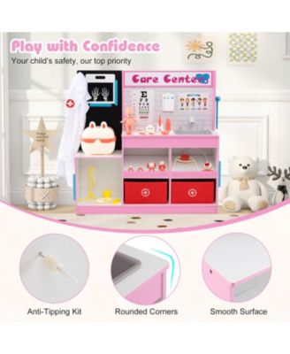 Play Doctor s Office Wooden Medical Center Toy Set with Exam Area for Kids