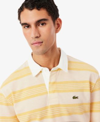 Men's Relaxed-Fit Striped Piqu Rugby Polo Shirt