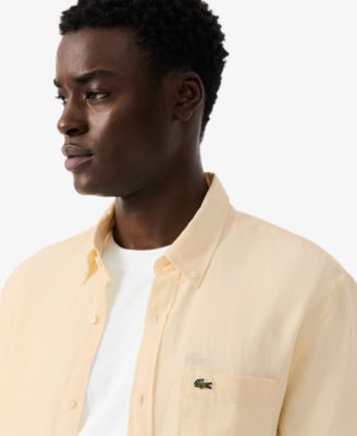 Men's Regular-Fit Logo Linen Shirt