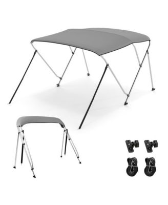 3-Bow Boat Bimini Top Sun Shade Boat Canopy with Storage Boot