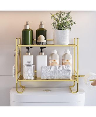 Over The Toilet Storage, 2-Tier Bathroom Organizers and Storage, Over Toilet Bathroom Organizer, No Drilling Storage Shelf