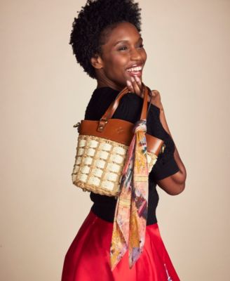 Montella Small Woven Basket Crossbody Shoulder Bag