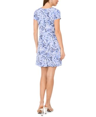 Women's Short-Sleeve Crewneck Dress