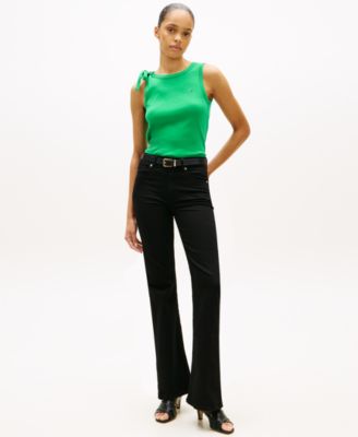 Women's Bow Detail Crew Neck Tank Top