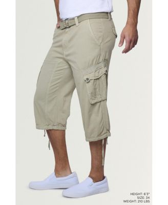 X RAY Big & Tall XRAY Belted Below Knee Long Cargo Shorts