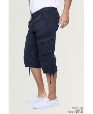 XRAY Big & Tall Belted Below Knee Long Cargo Shorts