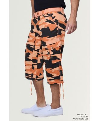 XRAY Big & Tall Belted Below Knee Long Cargo Shorts