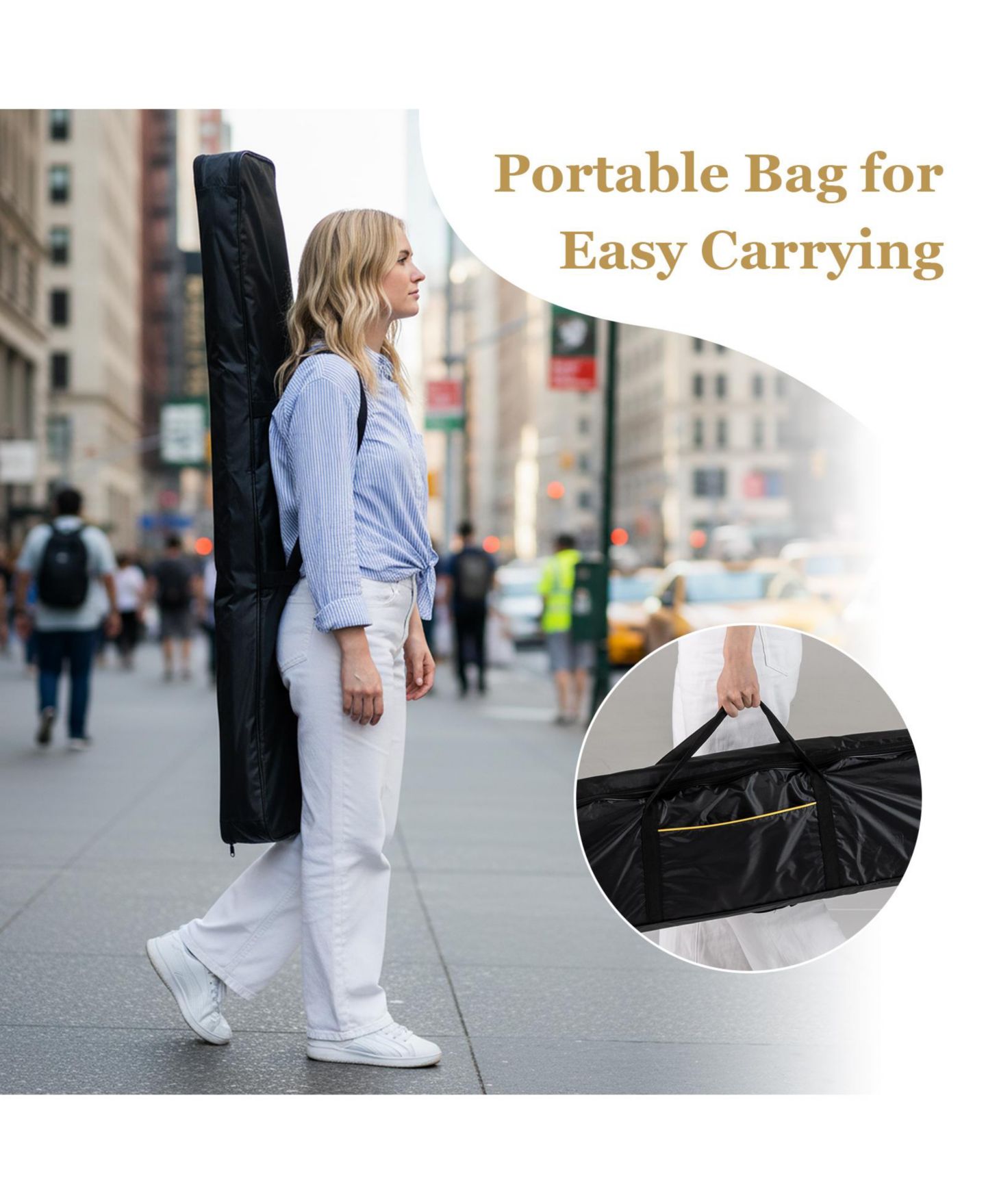 Детские игрушки Mecale 88-Key Electric Piano Keyboard with Adjustable Stand & Portable Bag for Home or Travel, цвет: Белый — фото 7