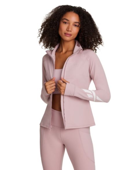 Женские куртки Reebok Long-Sleeve Slim-Fit Zipper Jacket
