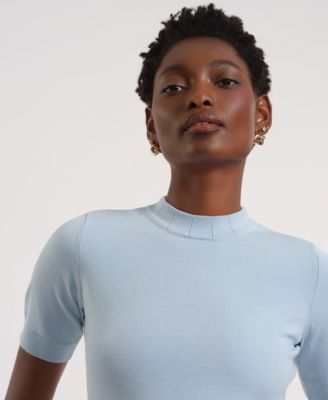 Women's Short-Sleeve Mock Neck Top