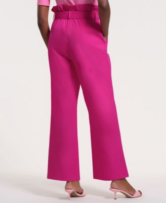 Women's Wide-Leg Clinched Waist Pants
