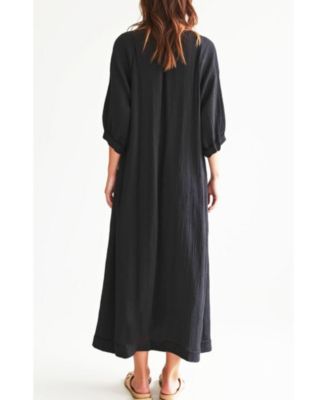 Plus Size Ocean+Main Gauze Dress with Pockets