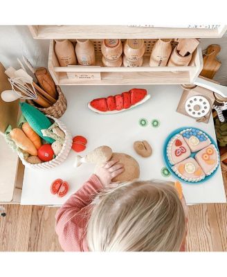 Roast Chicken Soft Play Food, Pretend Play Toys for Kids Kitchen, 5-Piece Food Toys Set from Quality Fabric with Detachable Sections, Ages 3+